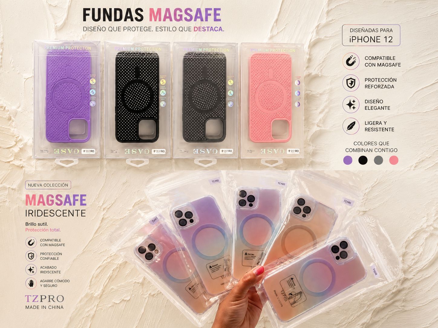 Funda MagSafe Iridiscente Perlado